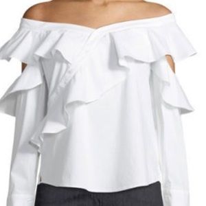 Laundry By Shelli Segal Tops - Laundry SS White Off The Shoulder Blouse Laundry By Shelli Segal Tops - Laundry SS White Off The Shoulder Blouse